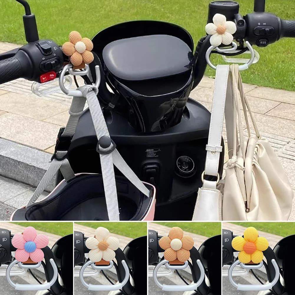 Support for luggage bag for helmet with hand bar hook for aluminum alloy motorcycle with flower for electric bike for bicycle