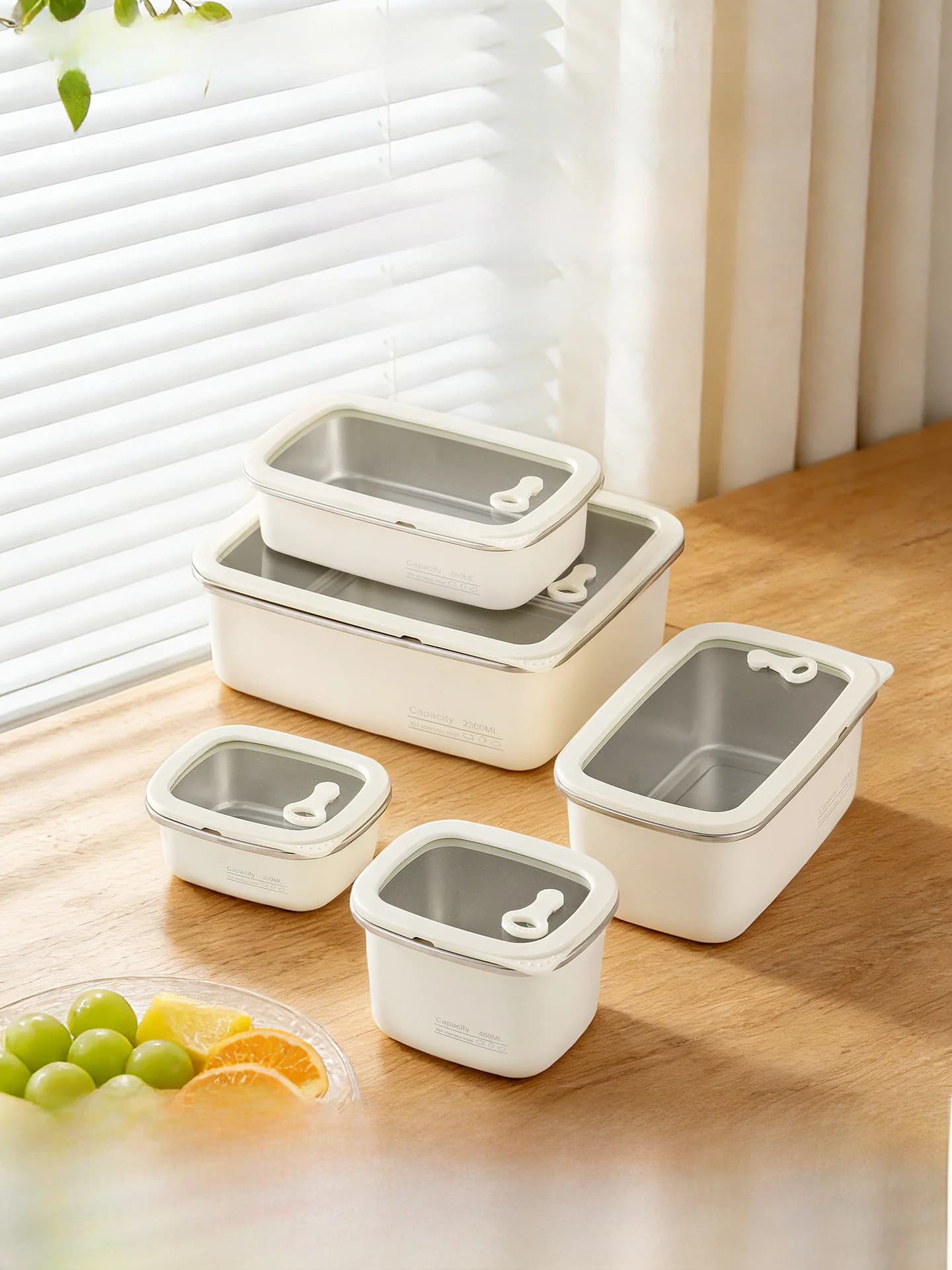 Contenitore per Alimenti in Acciaio Inox 304 Onlycook, Scatola per Conservazione in Freezer, Porta Pranzo Estensibile