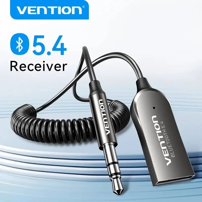 Vention Adapter Aux Bluetooth 5.3 Bluetooth receiver for wireless car Bluetooth speaker Adapter for audio microphone from USB to 3.5 mm jack for car speaker