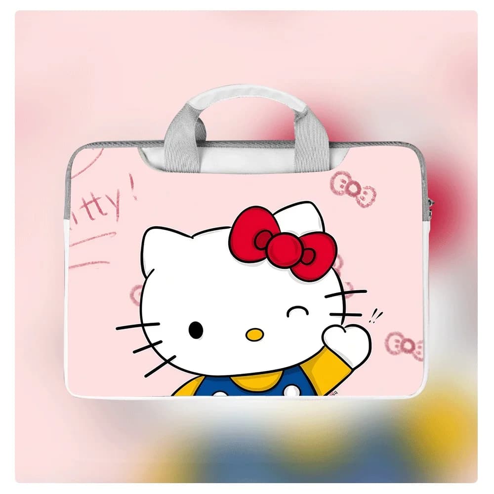 Borsa per laptop Hello Kitty Cartoon da 13 14 15 16 pollici, custodia protettiva in PU antiurto per Apple MacBook, laptop Dell, regalo per le vacanze