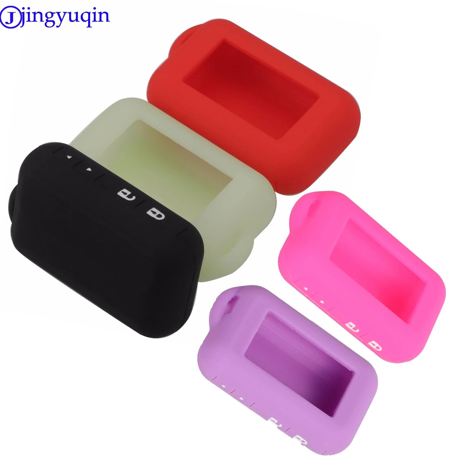 Jingyuqin Custodia in silicone per allarme auto bidirezionale per Starline E90/E60/E62 Cover solo per telecomando LCD russo