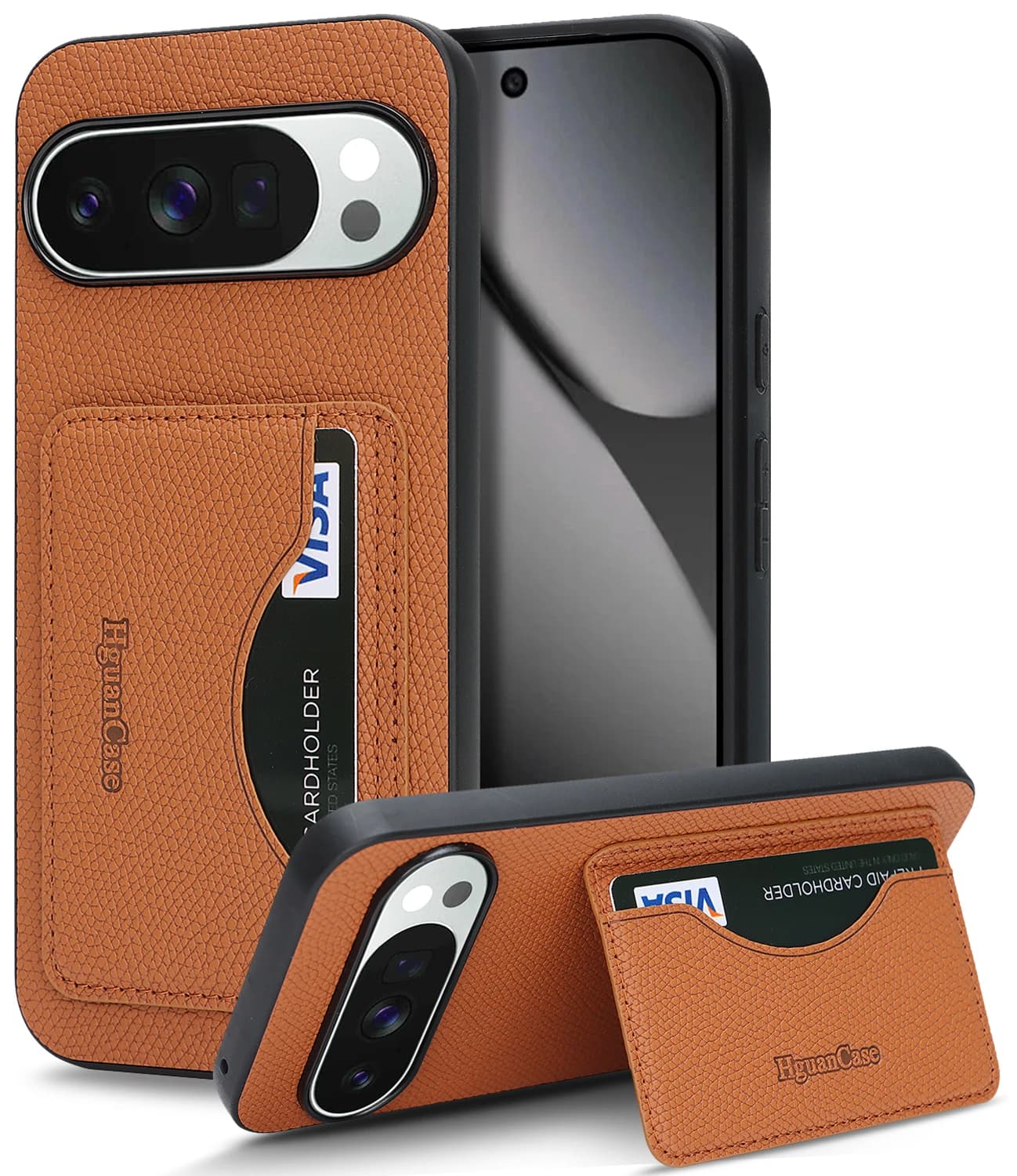 Business Wallet Lychee Texture Leather Anti-Scratch Case for Google Pixel 11 Pro XL 10A 10 Pro 9 Pro Shockproof Protective Cover