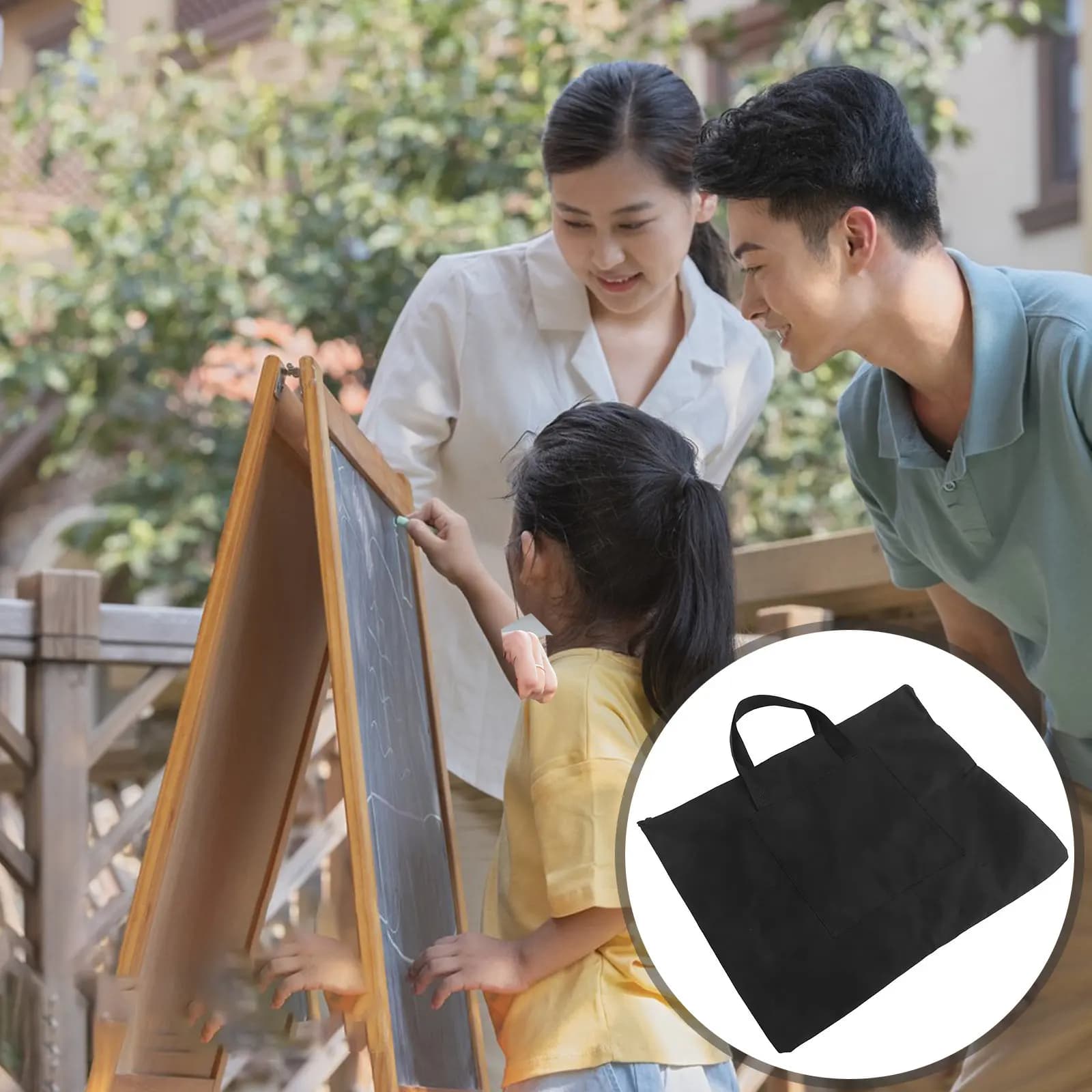 Waterproof Drawing Bag Heavy Duty Canvas Art Supply Carrier for Boards Papers Brushes Buckets Paints Sketchbooks Easy Carry