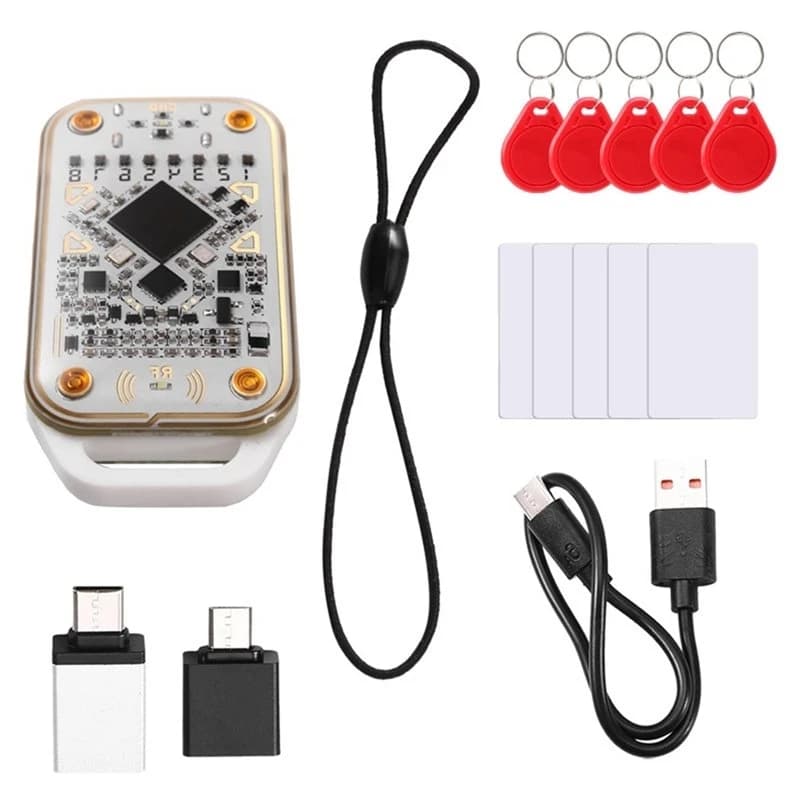 NFC Reader Writer ID IC Card Smart Tag Copyer Upgraded Chameleon V3.0 RFID Smart Chip Emulator Copier With Keychain Kit-Y41A