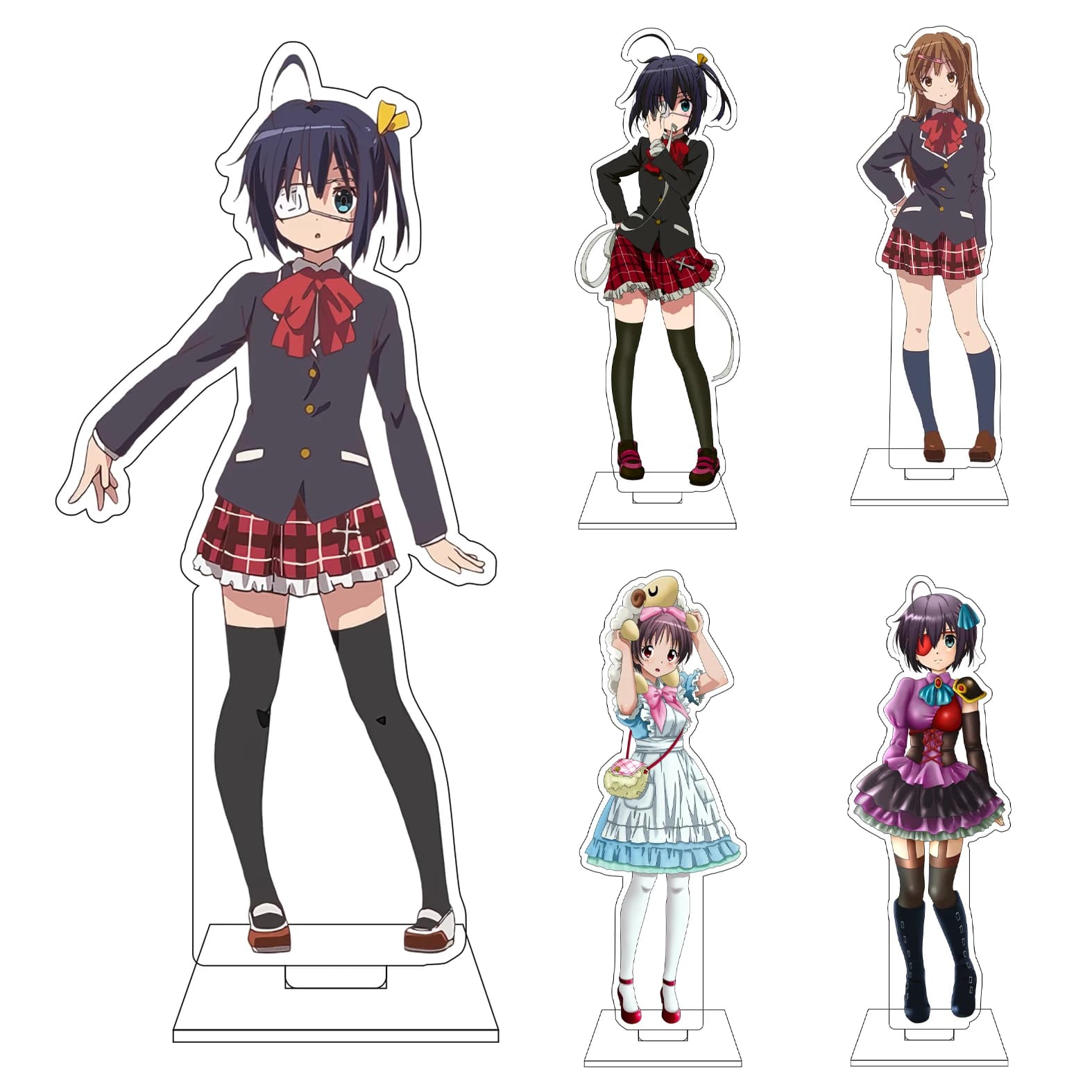 Statuetta in Acrilico da 16CM di Personaggi Anime: Togashi Yuuta, Nibutani Shinka, Dekomori Sanae, Shichimiya Satone, Takanashi Rikka, Cosplay, Regalo