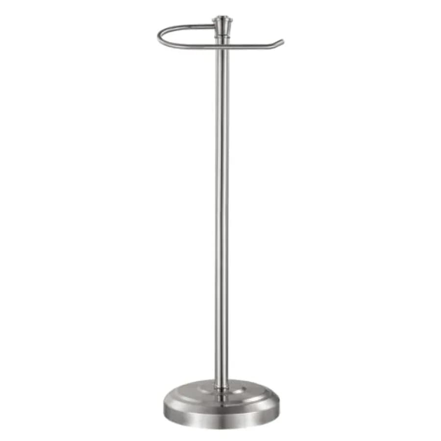 Portarotolo da terra per carta igienica, 63,5 cm (25 pollici) di altezza, in acciaio inossidabile 304, con base appesantita, per bagno