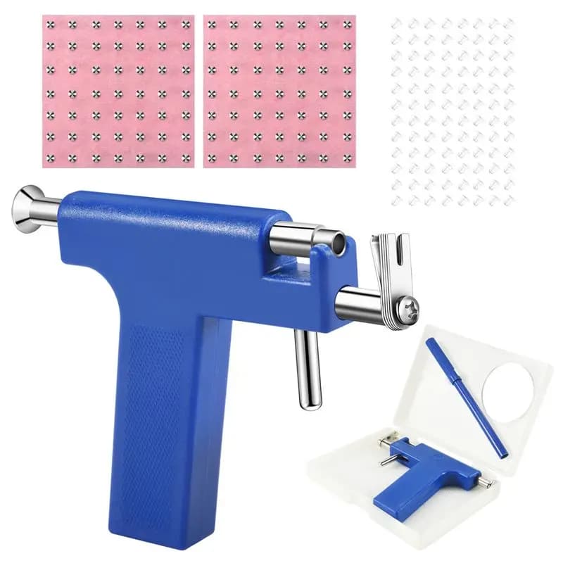 A95D-Earring Piercing Tool Ear Nose Body Jewelry No Pain Piercing Studs Kits