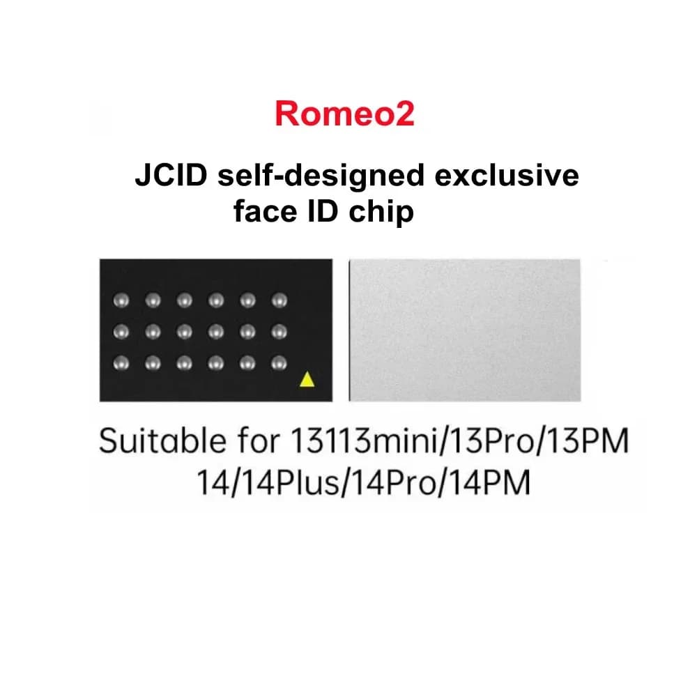 JCID Romeo2 Chip Face ID integrato per IP X-15Pro Max Pad Pro 3/4/5 Schermo Dot Proiettore Chip Dot Matrix Reticolo IC Riparazione