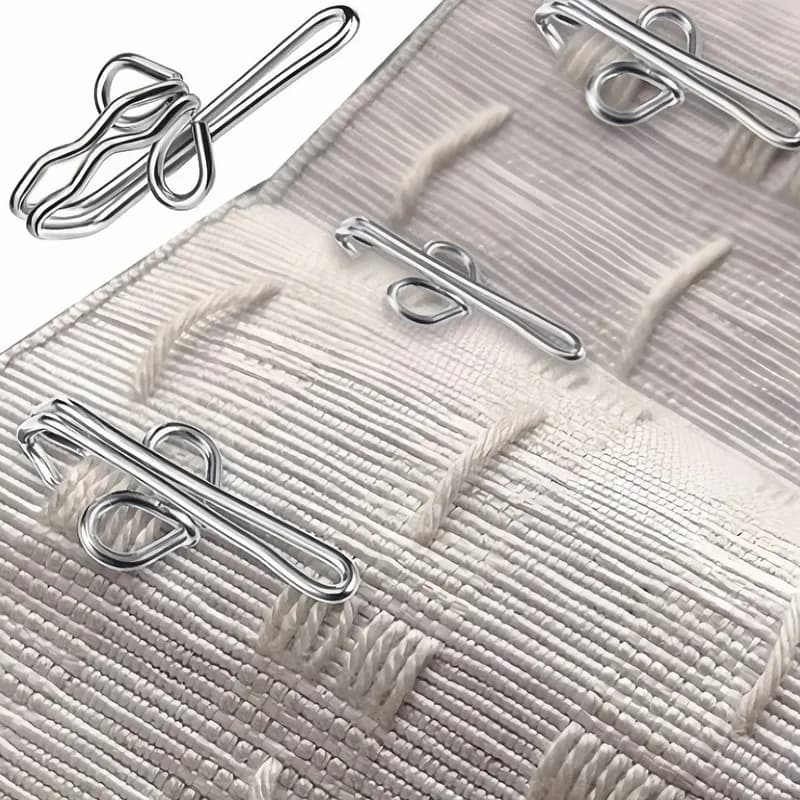 Butterfly Curtain Hooks 89 pcs, Sturdy, Won't Scratch Fabric, for Living Room, Bedroom and Bathroom Curtains