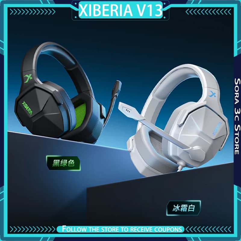 XIBERIA V13 PRO Cuffie da gioco over-ear USB Plug-and-Play Suono surround 7.1 con microfono Cuffie da gioco personalizzate