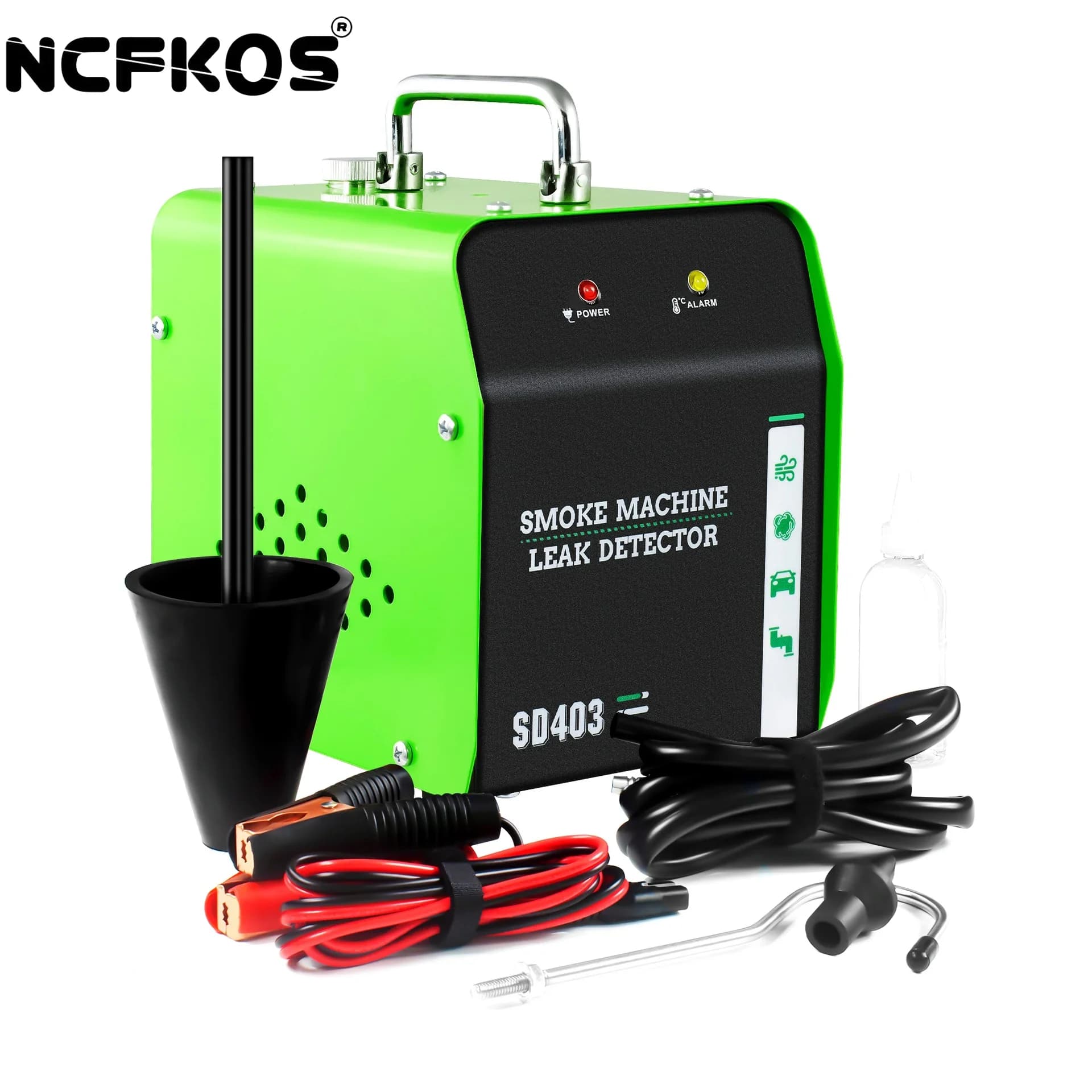 NCFKOS SD403 Localizzatore rapido di perdite Rilevatore automatico di perdite di fumo per sistemi di tubi del motore Test di perdite d'olio di raffreddamento di scarico di aspirazione 1 anno
