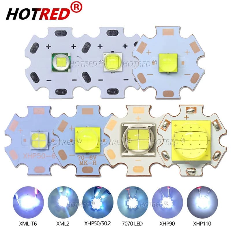 DC3V/6V/24V XML2 T6 XHP70 XHP90 XHP110 LED Diodo COB 18W 30W 36W 45W 54W 72W Perline Per Torcia Elettrica Auto Luce Sorgente luminosa subacquea