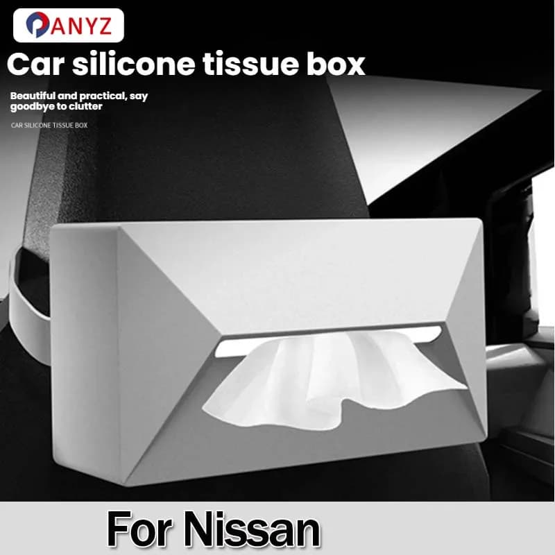 Per Nissan Qashqai Juke X-Trail T31 T32 Altima Scatola di fazzoletti per auto-Cyber Scatola di fazzoletti in silicone Scatola bracciolo Tipo appeso Accessori auto