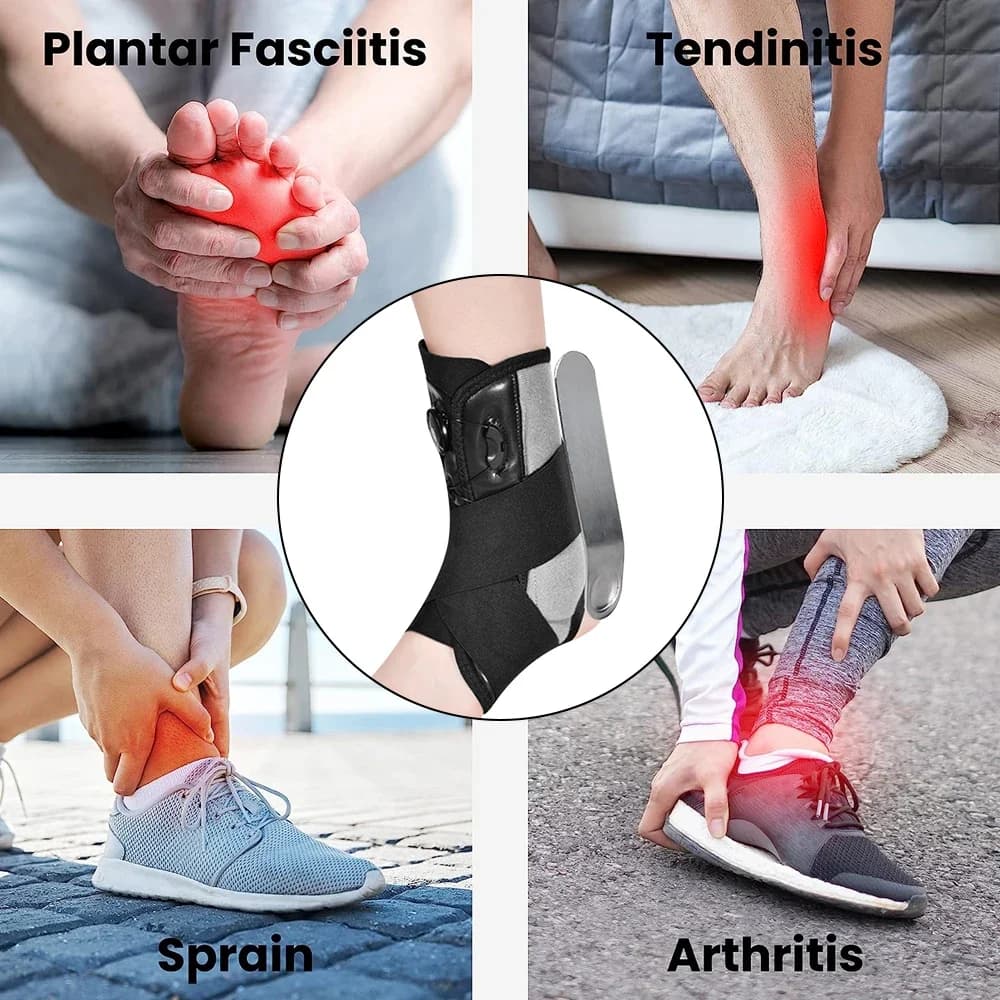 Supporto per tutore per caviglia per uomo e donna - Piastra in alluminio staccabile per il recupero delle distorsioni, stabilizzazione per la corsa e lo sport (1 pezzo)