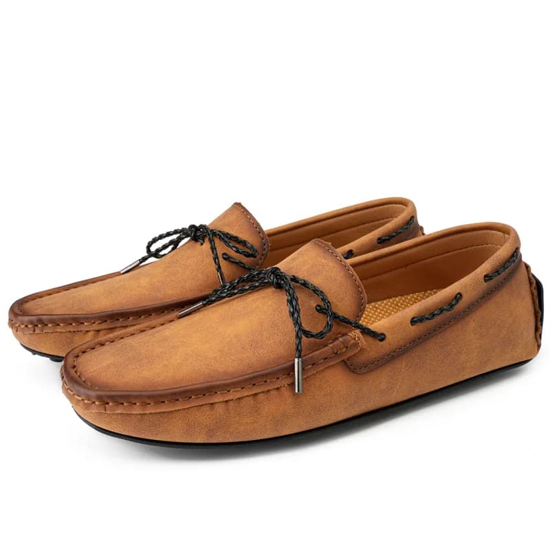 Scarpe estive casual in pelle, mocassini classici da uomo, eleganti slip-on, scarpe basse da uomo, scarpe da guida da uomo.