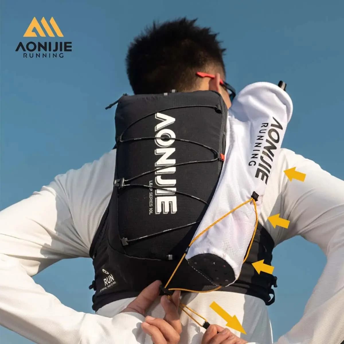 AONIJIE E4418 lightweight outdoor Trekking bag for Trekking stick walking stick fish slip pocket opening bag for Buggy tightening