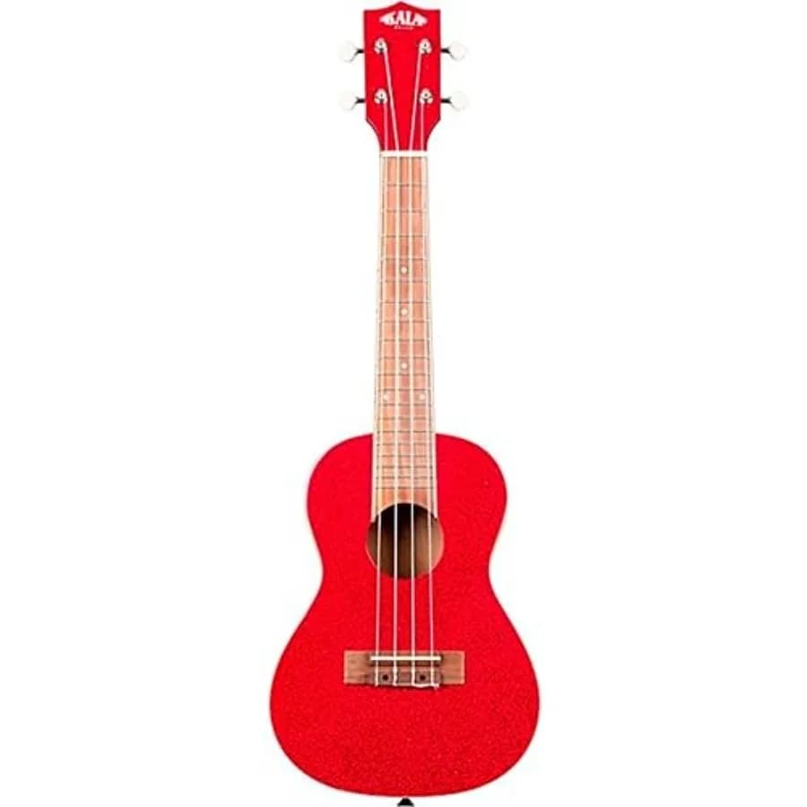 Ukulele da Concerto Brand Music Sparkle Ritzy Rosso Lucido KA-SPRK-RED