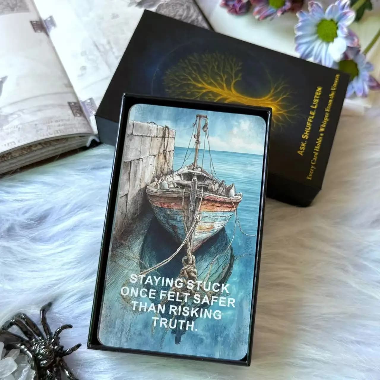 Mazzo di carte Oracle in inglese, The Cost of Becoming, 56 carte con una scatola, Riflessione su se stessi, Giochi di carte, Carte dei Tarocchi, 12*7 cm, 14+