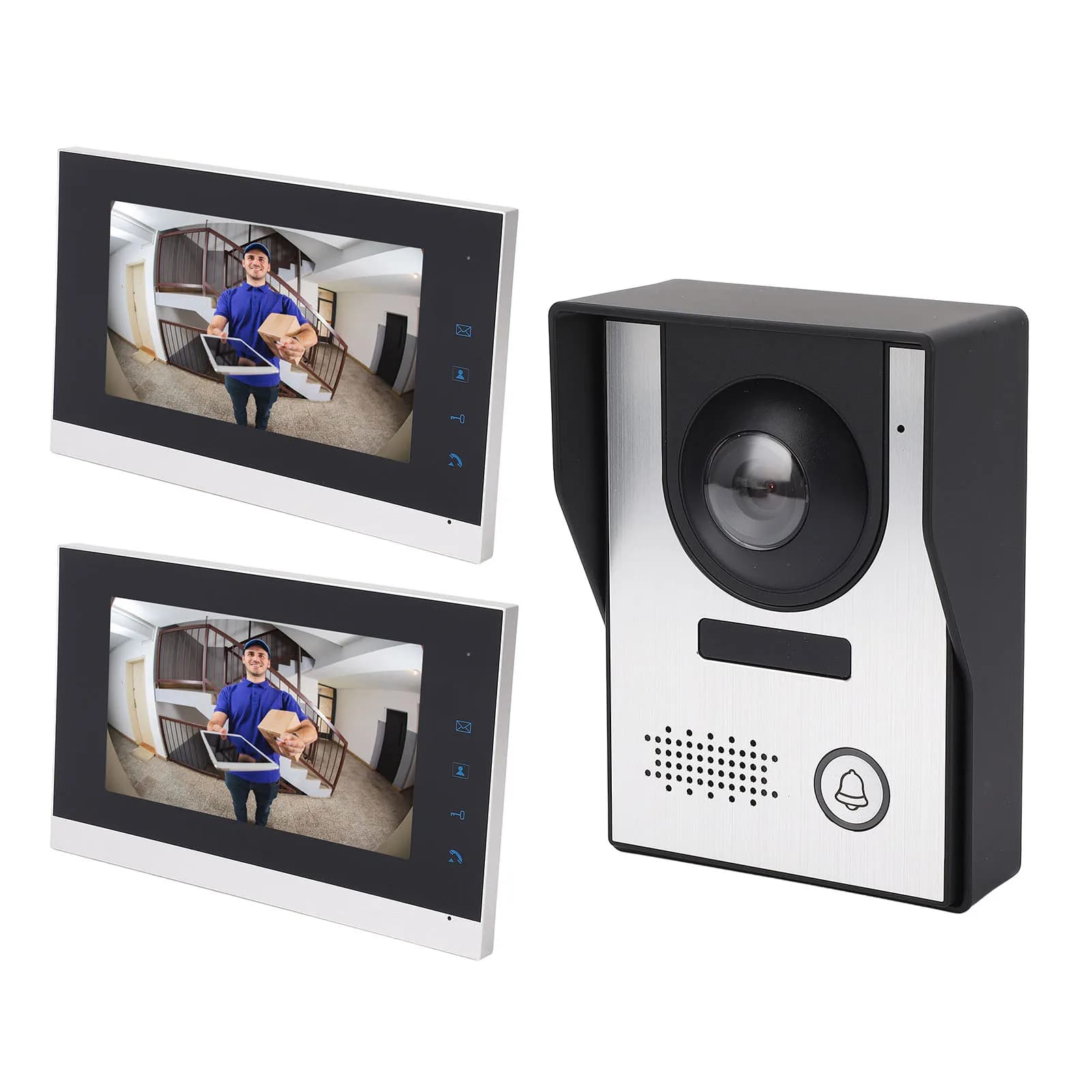 Sistema Videocitofonico con Sblocco Remoto, Impermeabile, Suonerie Multiple, Campanello Video Cablato con Comunicazione Bidirezionale per Casa e Appartamento