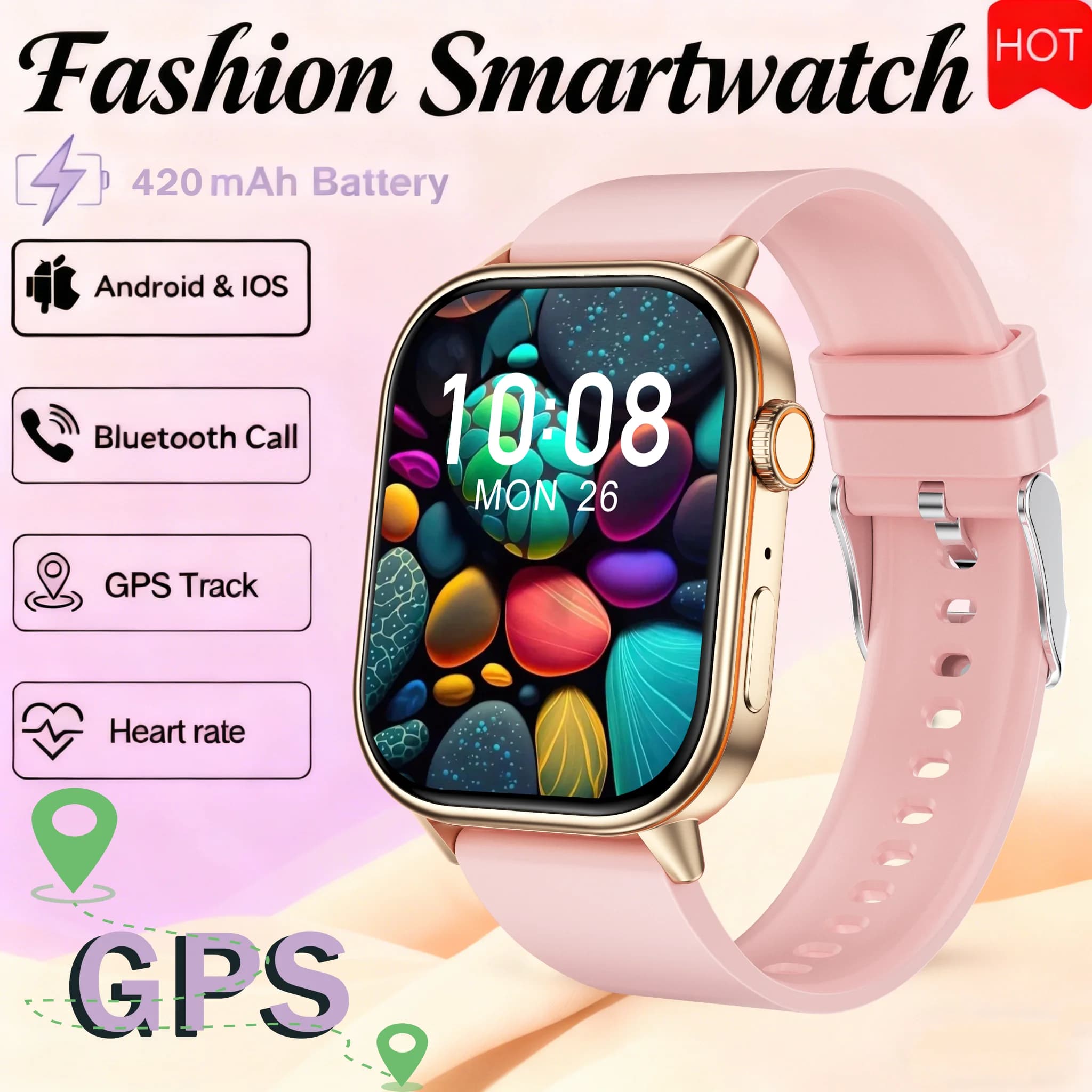 2025 Military GPS Smart Watch Men Flashlight Compass Waterproof Outdoor Sports Tracker Bluetooth Call Smartwatch For Android IOS