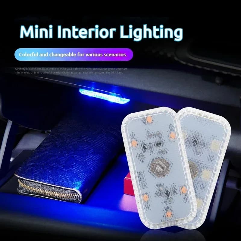 Lampada LED con Sensore Touch, Luce Ambientale per Auto, Lampada da Lettura per Interni, Ricaricabile USB Wireless, Luci Atmosfera