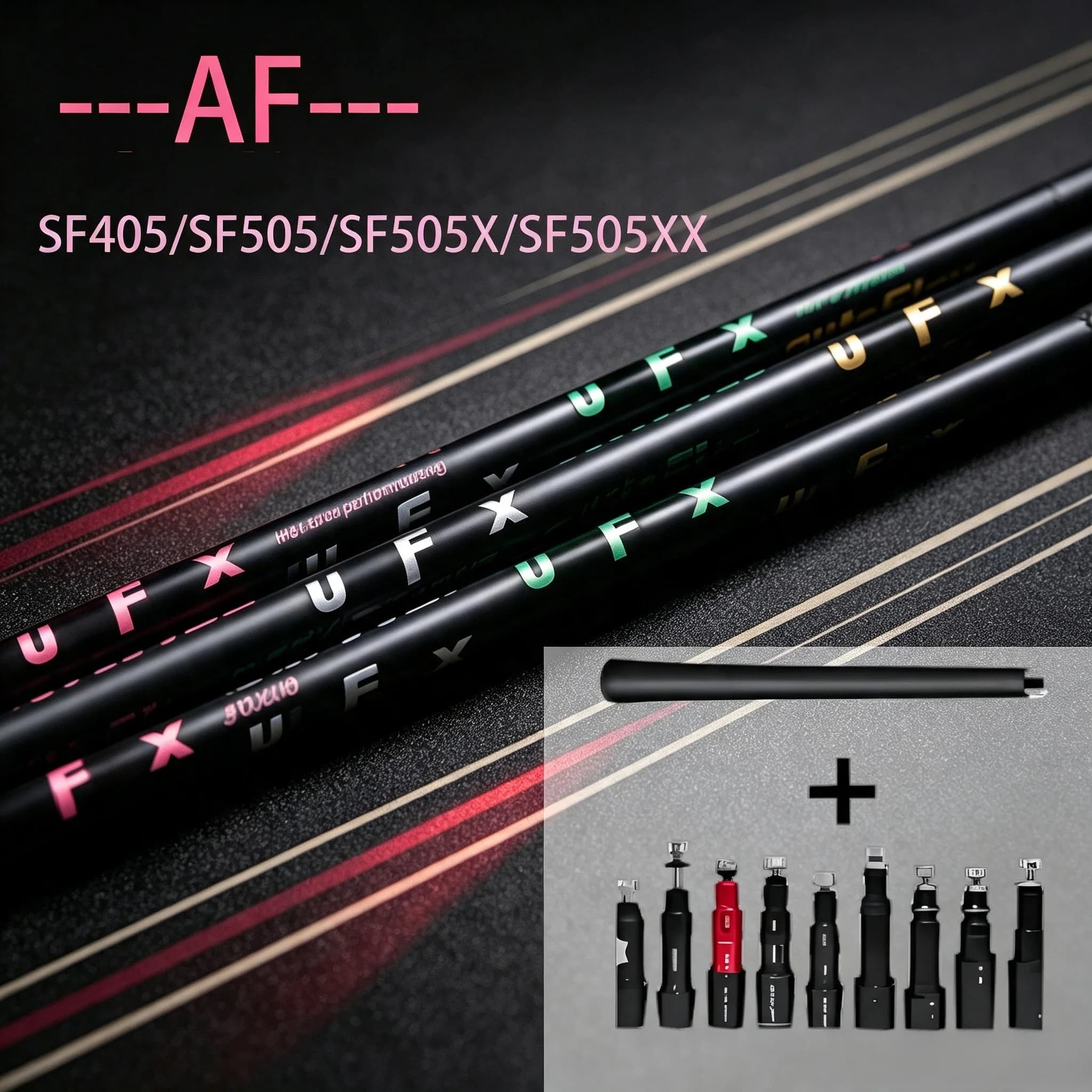 45inch Af Black Golf Carbon Fiber Shaft, Highly Flexible, Lightweight, and with Strong Anti-Torsion Rigidity, Capable of Achieving Zero Offset Ball Strikes; Made from Professional Tournament-Grade Materials, Compatible with Driver Clubs and Fairway Woods.