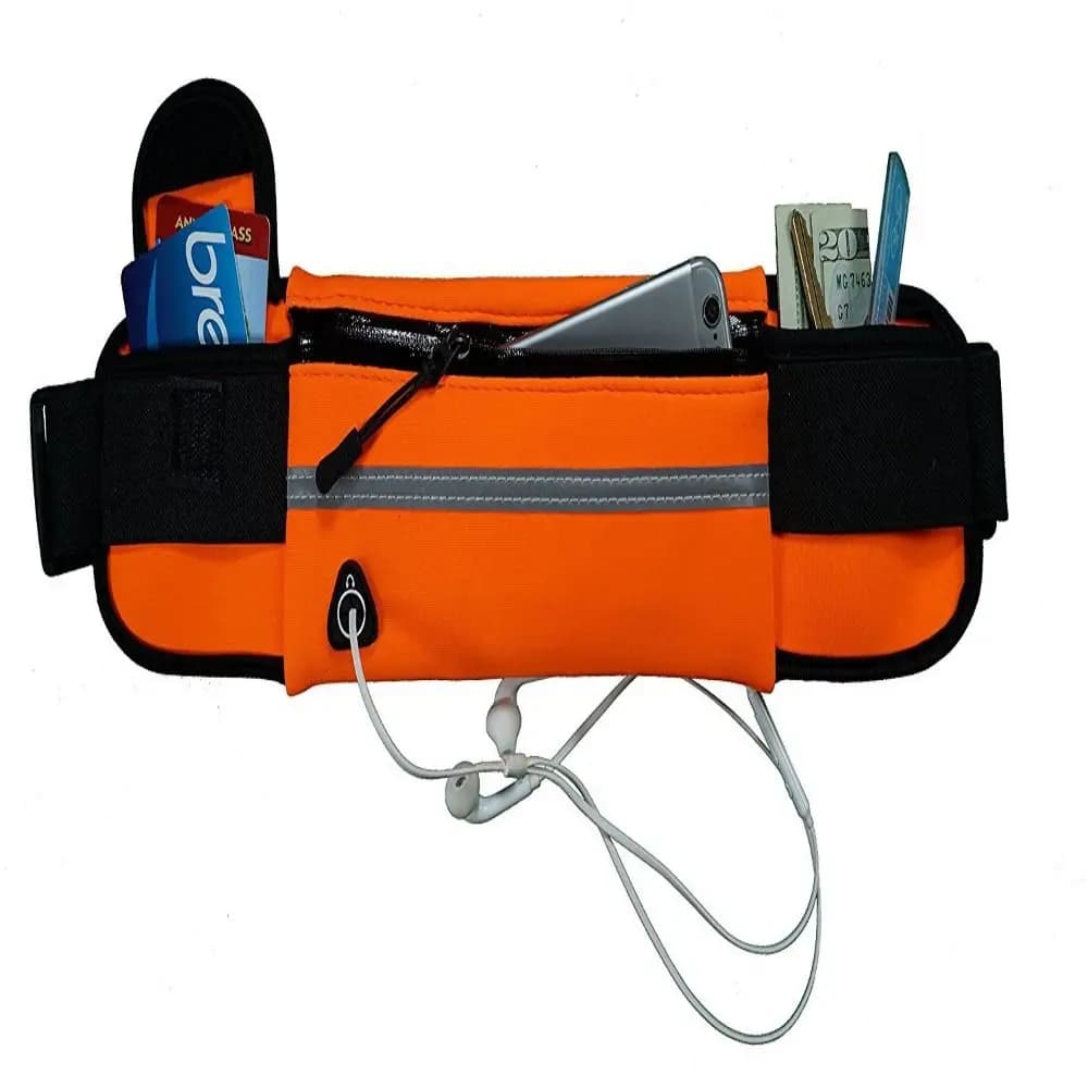 Sporty Waist Bag Waterproof Anti-theft Suitable for Running and Fitness, Cellular Door