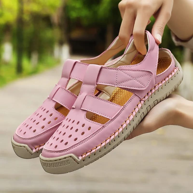 Nuovi Sandali Casual da Donna Estivi, Sneakers Piatte Traforate Comode con Punta Rotonda, Sandali da Spiaggia alla Moda per Donne