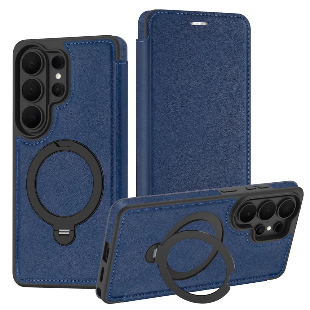 Leather Wallet Case with Slot and Magnetic Support for Samsung S26 S25 Ultra Edge S22 S23 S24 Plus FE A56 A55 A36 A35 A16