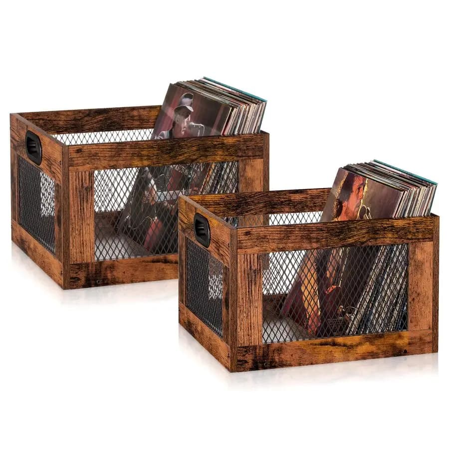 Vinyl Disc Storage Boxes, Dureble and Reliable Containers for LP, Cube Storage Boxes