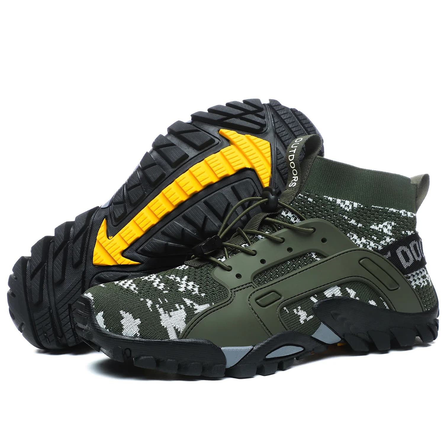 Scarpe da ginnastica da trekking da uomo Scarpe da trekking alte leggere e antiscivolo Stivaletti in rete traspirante per esterni Calzature da pesca maschili