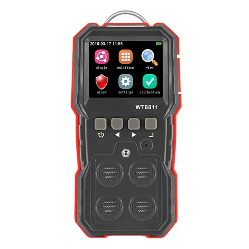 WT8811 Rilevatore di monossido di carbonio industriale digitale portatile 4 in 1 Rilevatore di gas combustibile di ossigeno Tester H2S