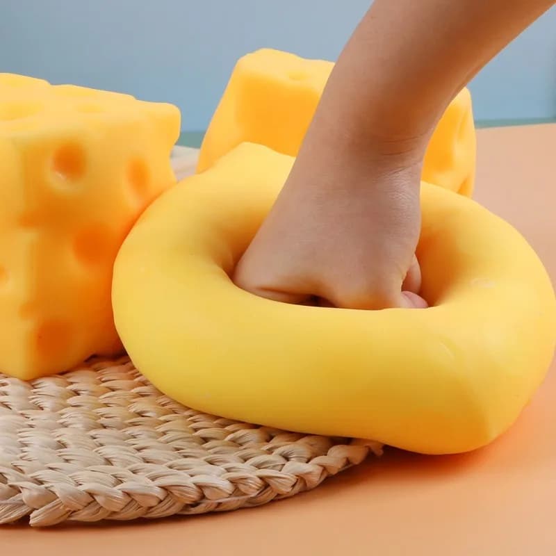 Giant Cheese Cube Shape Antistress Toy, Extra Large Forming Simulation, Risalita Slow Modeller Toy, Adult Antistress Ball, Gift