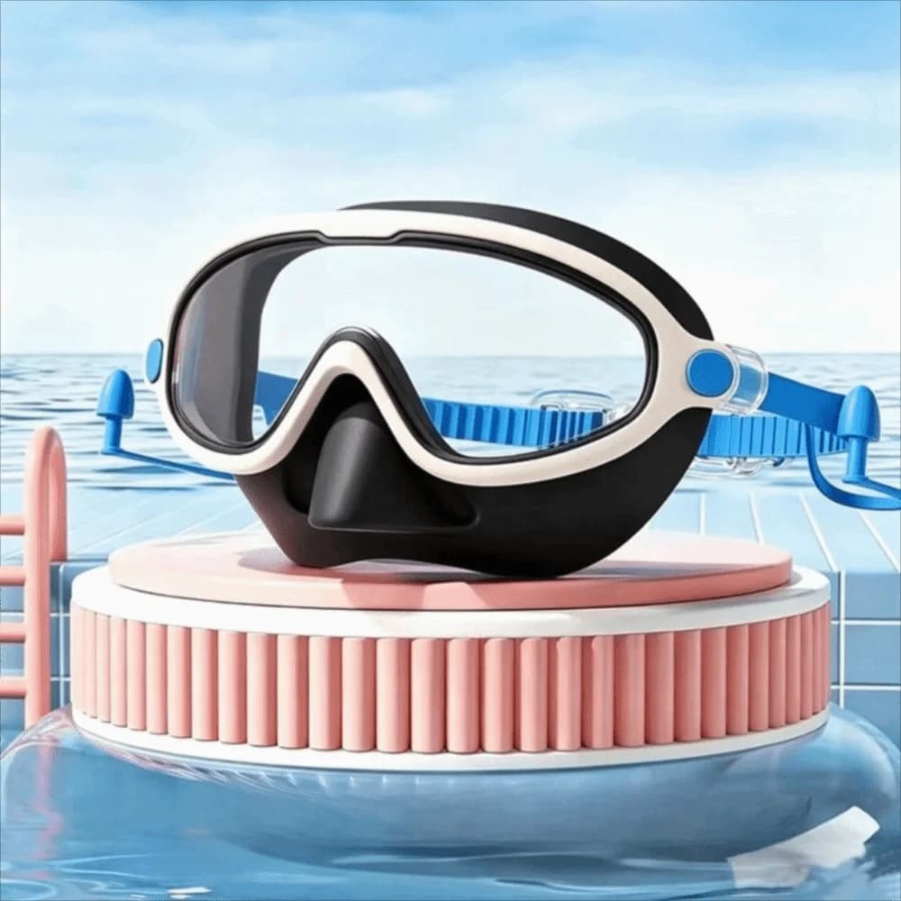 Wide View Silicone Swimming Glasses Big Frame HD View Swim Goggles UV Protection Waterproof Swimming Goggles Boys Girls