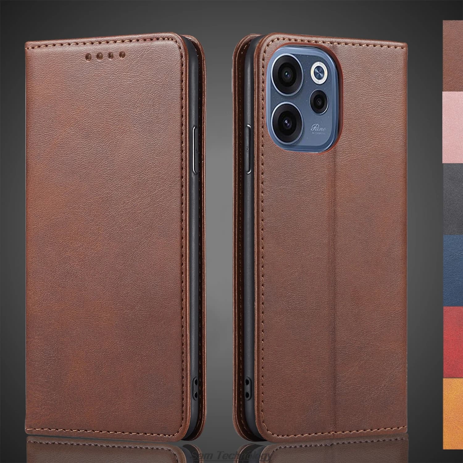 Custodia in pelle con chiusura magnetica per OPPO Reno 15F / Reno15 F / Reno 15FS, a portafoglio, con funzione flip cover, borsa per telefono, Fundas Coque