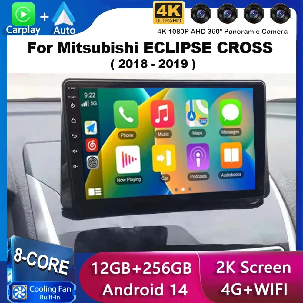 Android 15 Carplay Auto per Mitsubishi Eclipse Cross 2018 autoradio Stereo lettore Video navigazione multimediale