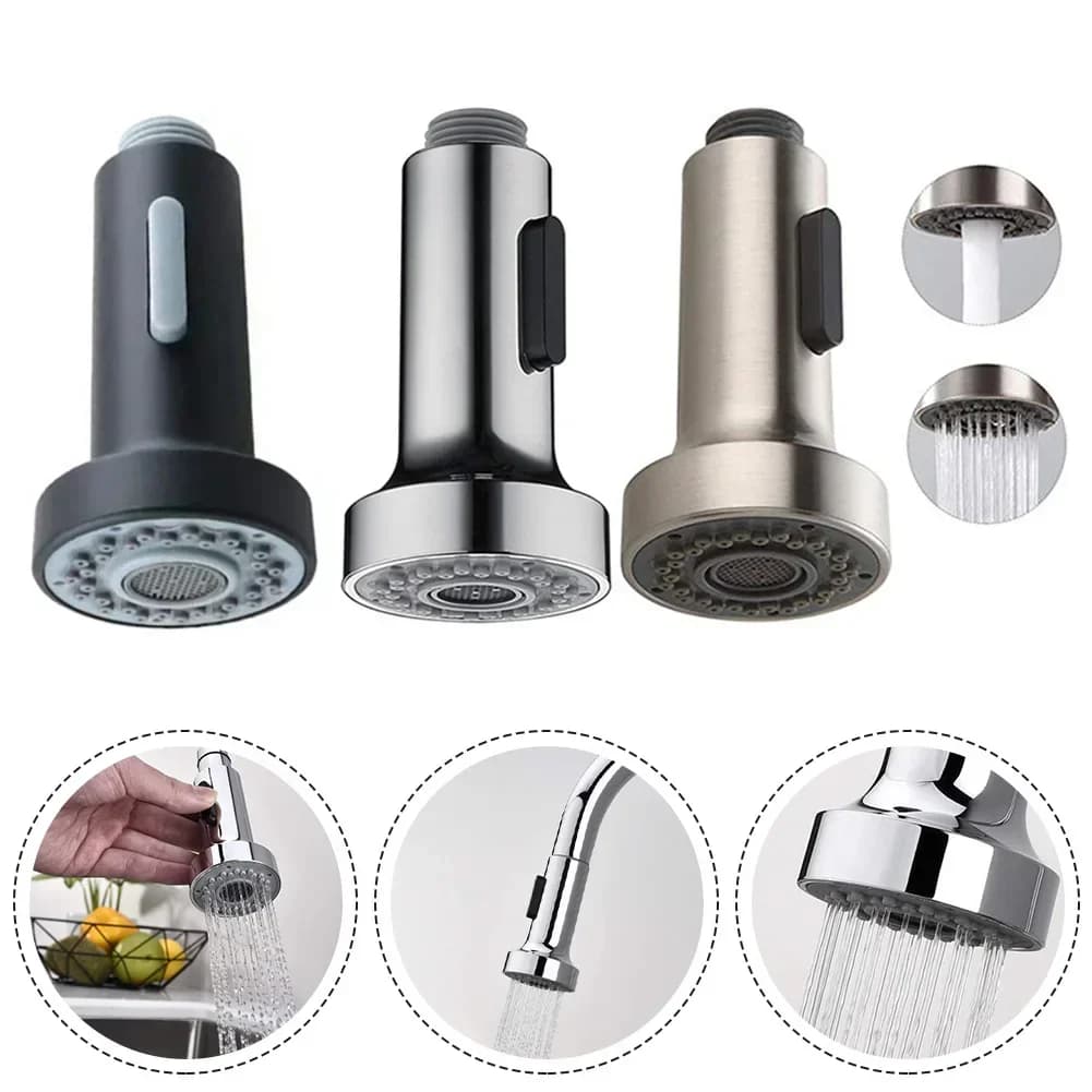 Ugello spruzzatore per rubinetto estraibile da cucina ABS Durevole risparmio idrico Lavandino del bagno Lavandino Doccia Soffione multifunzione