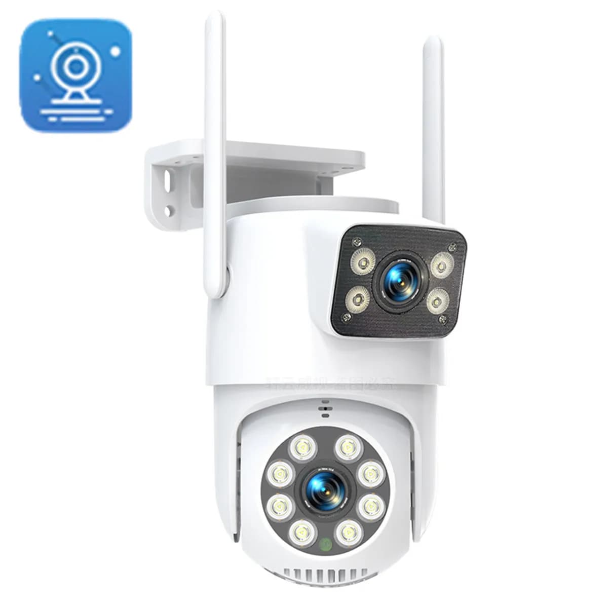 Telecamera IP Dome PTZ Wireless a Doppia Lente 4MP UHD con App Eseecloud, Rilevamento Umanoide AI, Sicurezza Domestica, Monitoraggio Bambini
