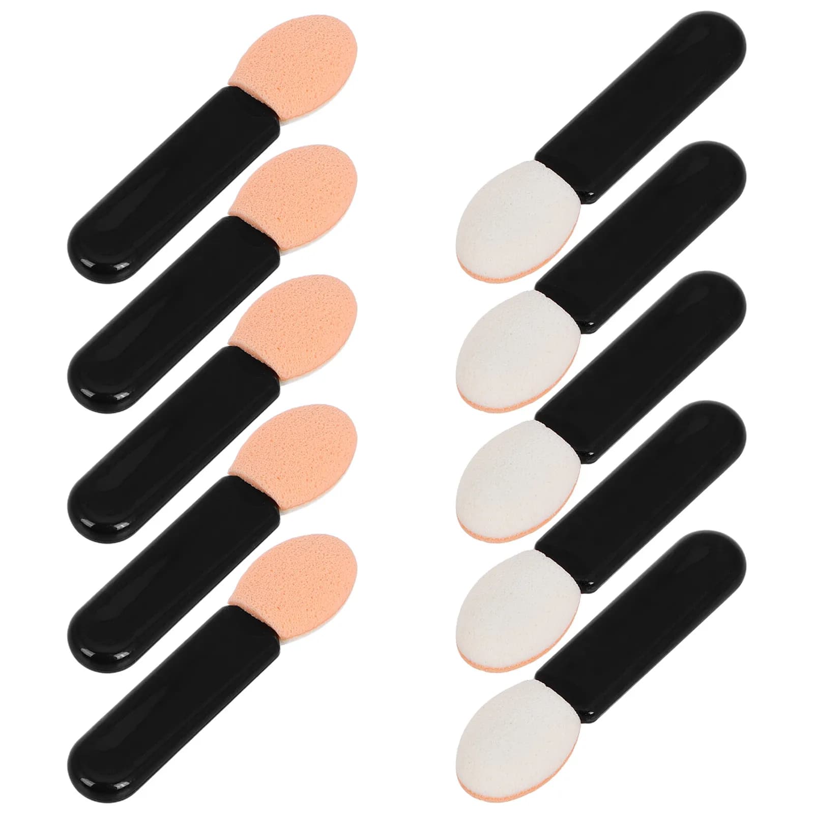 Set Portatile di 10 Mini Pennelli per Trucco, Applicatori per Ombretto, Spugne Morbide per Sfumatura di Precisione, Correttore e Rossetto