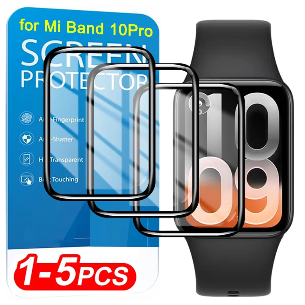 Pellicola Flessibile 3D Curva per Mi Band 10 Pro, Protezione Schermo Morbida, Cover Protettiva per Smartwatch, Accessori per Xiaomi Band 10