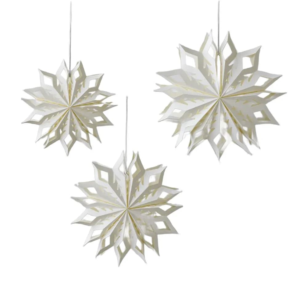 Christmas Paper Snowflake Decoration Set With 3 Origami Styles For Festive Home And Party Display Enhancements