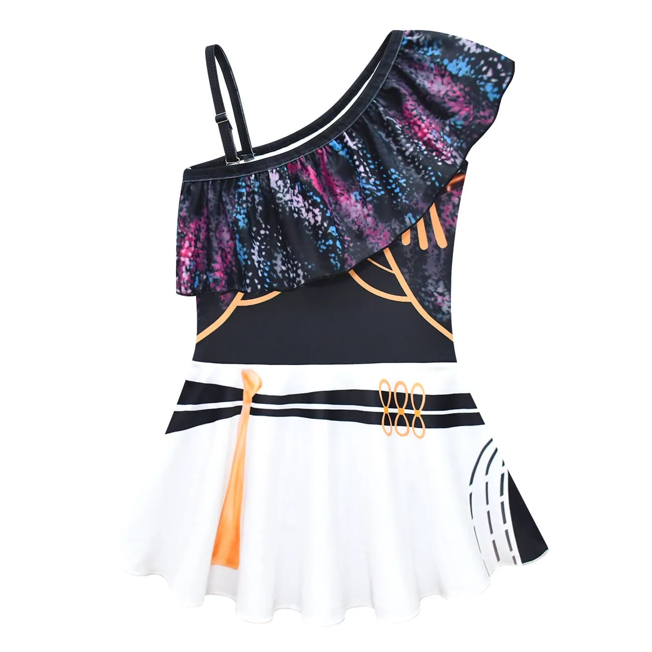 Children's swimsuit 2 pieces/set, new one-stop suit for girls with hood, full skirt costume for children