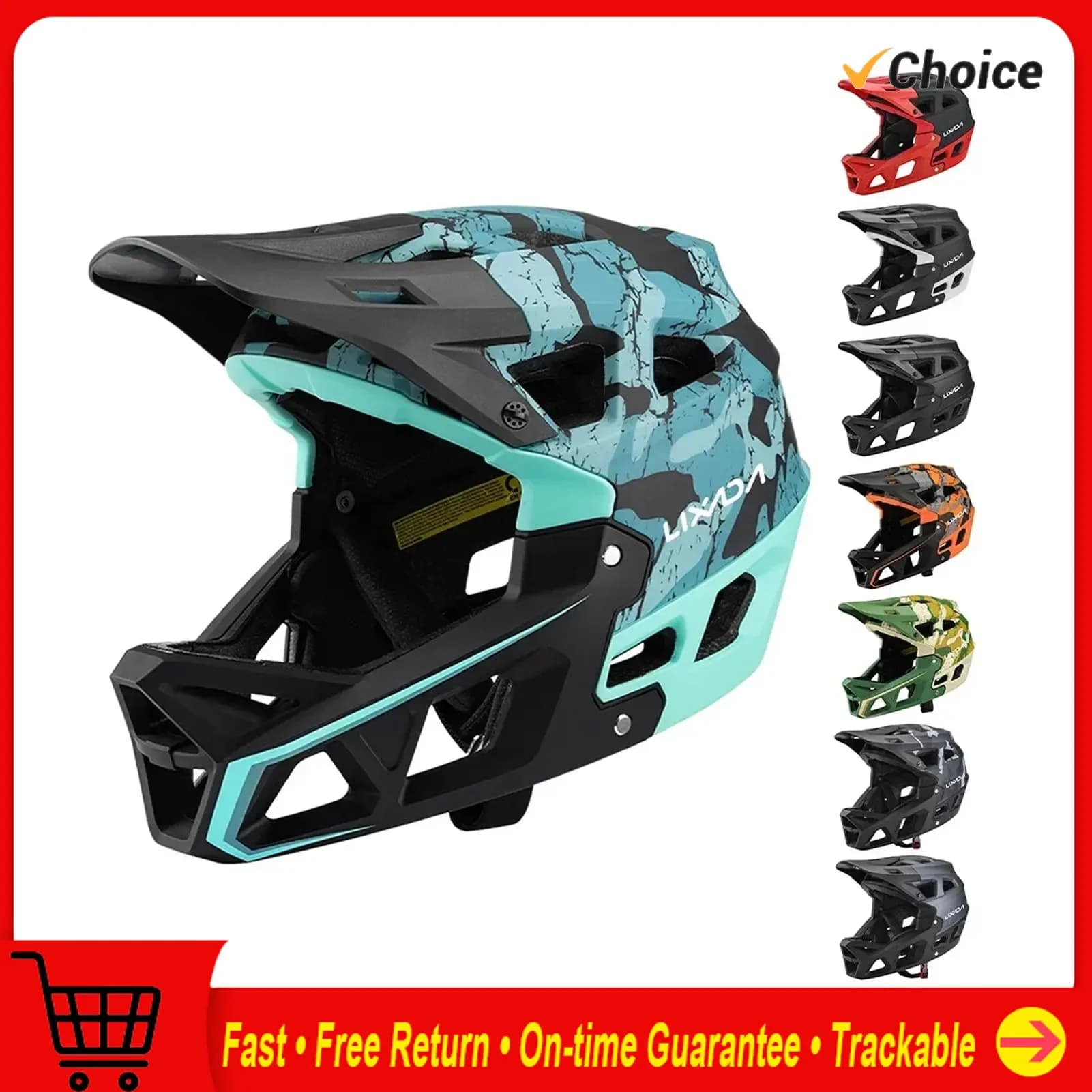 Safety cycling equipment for mountain bike MTB helmet for adults running downhill with 31 air outlets and adjustable visor, man/woman