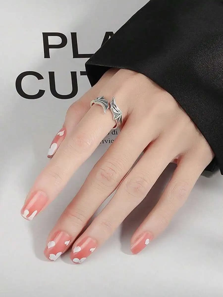 Anello aperto a forma di ala per gioielli unisex punk gotici alla moda, idea regalo