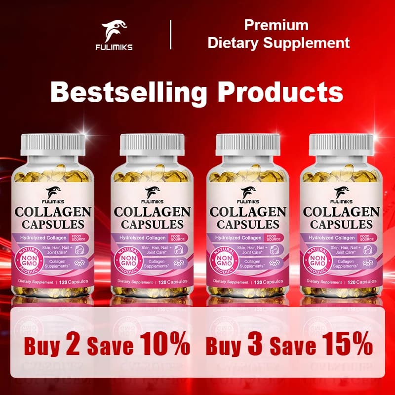 Integratore di Collagene Idrolizzato Premium, con Biotina e Vitamina C, Favorisce l'Idratazione della Pelle, la Texture, la Crescita dei Capelli e la Forza delle Unghie