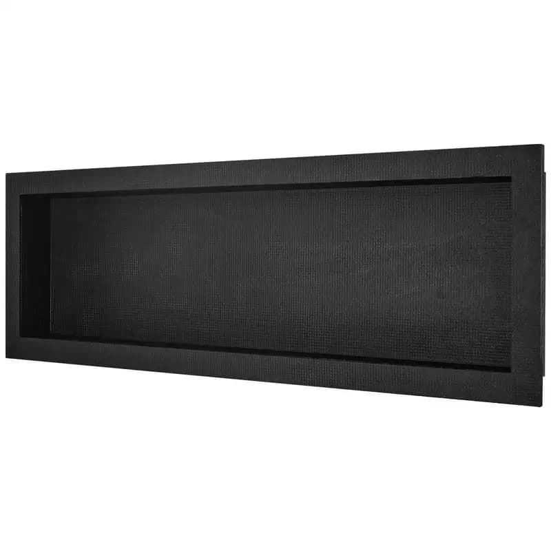 Shower Niche Ready for Tile 16" x 50", Single Shelf Organizer, Square Corners Wall-inserted Niche Recessed, Sealed Protection Modern Soap Storage Niche for Shower Bathroom, Black