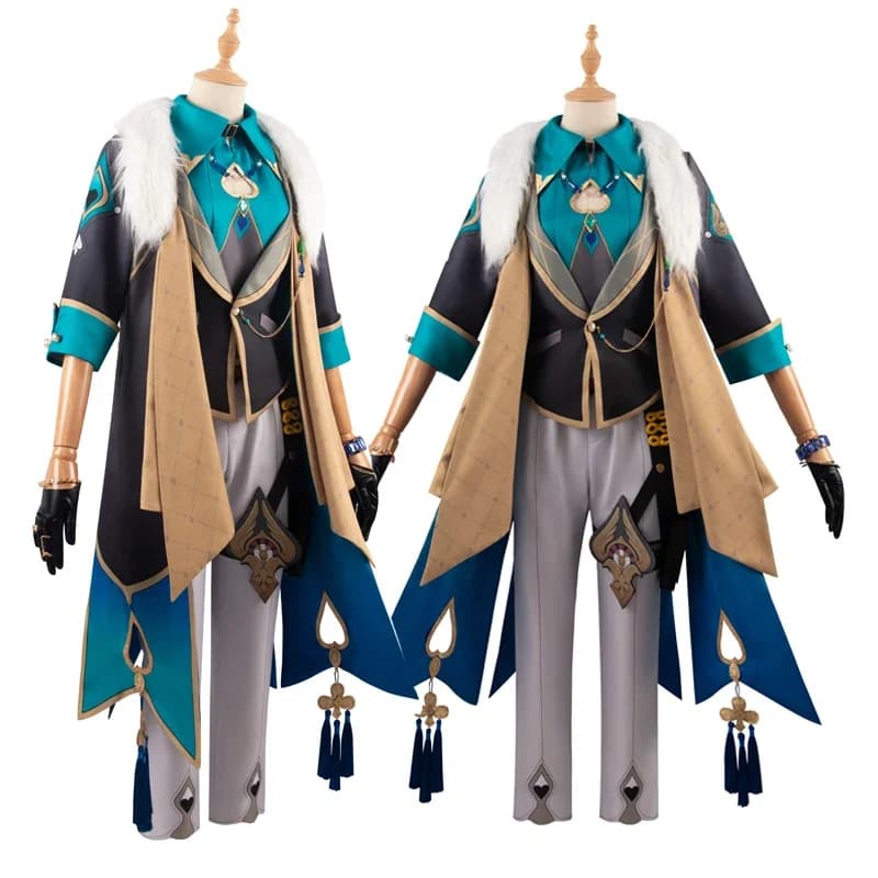 Avventurine Cosplay Costume Game Honkai Star Rail Suit Watch Wig Wig Free Watches Aime Costumes of Halloween Men Characters of the game Dresses