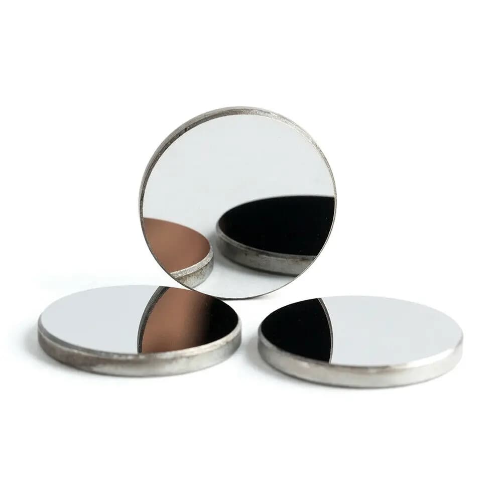 Reflective mirror with glass reflection K9 diameter 20 mm 3 pieces per engraver with laser cutter CO2