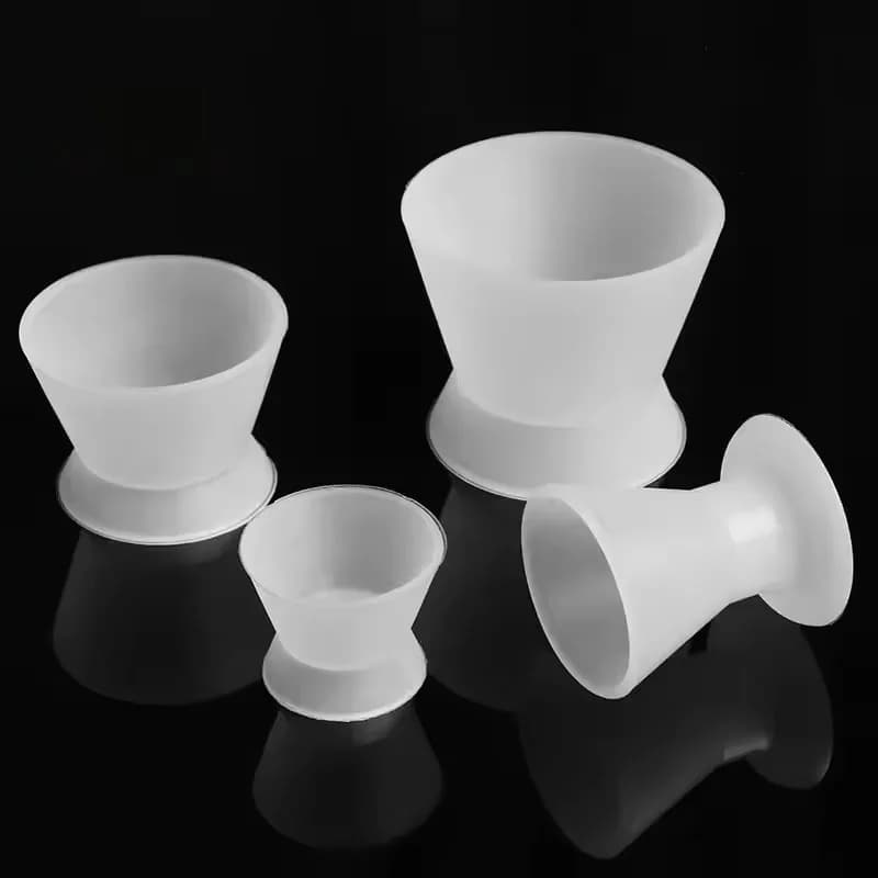 Set of 4 Bowls in Silicone for Dental Mixing, Dappen Jars for teeth whitening, dental instruments for dental laboratory