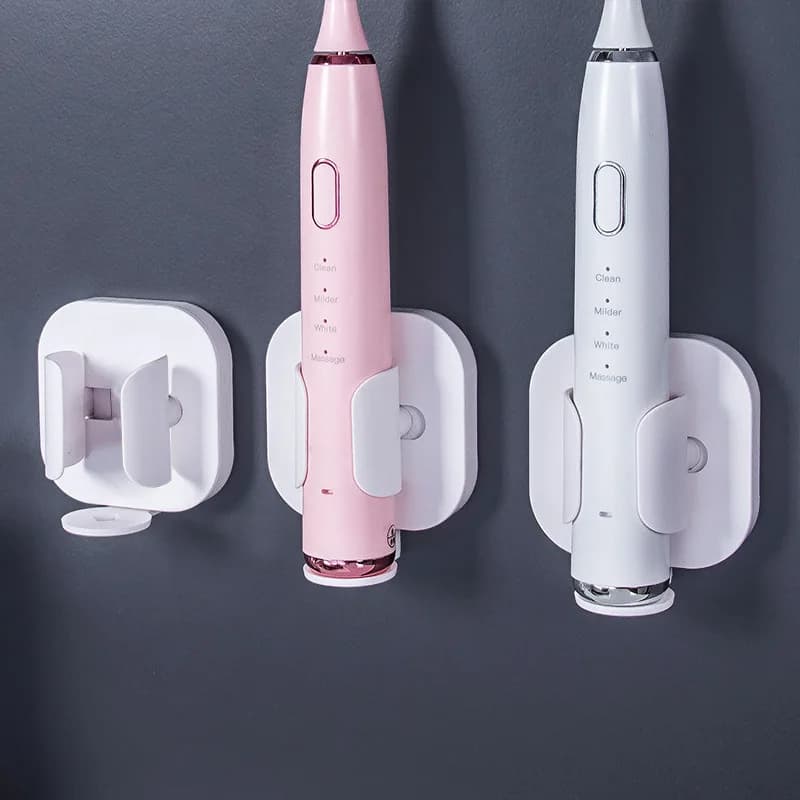 1pc Toothbrush Stand Rack Organizer Electric Toothbrush Wall-Mounted Holder Space Saving Bathroom Accessories
